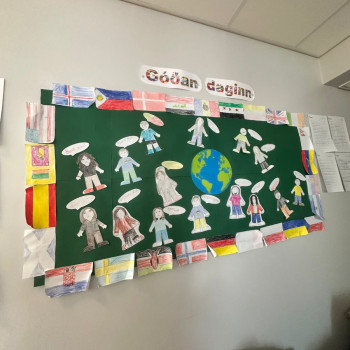 Widok tablicy z pracami